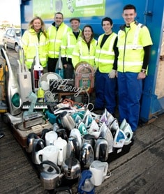 Staff with WEEE collected by West Sussex county council